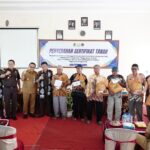 Sertifikat Aset Desa Ketanggan Diserahkan, Perkuat Kepastian Hukum